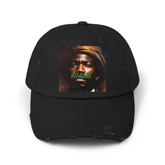 Hit Back – Black Feelings Unisex Distressed Cap